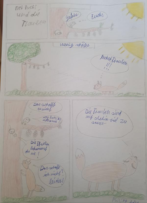 4b Comics Zum Thema Fabeln Grundschule Am Stadtpark Steglitz